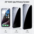 2 Pack Privacy Screen Protector for iPhone 14 Plus/13 Pro Max, 6.7 Inch Tempered Full Screen Glass, Auto