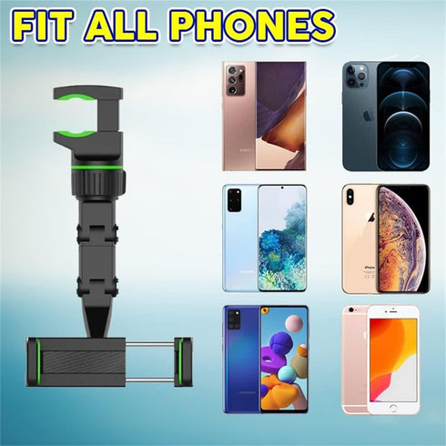 360° Car Rearview Mirror Mount Stand Holder for Cell Phone and GPS, Adjustable Phone Holder for All Models