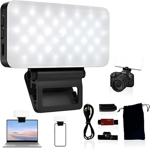 Marmae Selfie Light for iPhone 78 LED Rechargeable Clip-On Phone Light, 3000mAh, 3