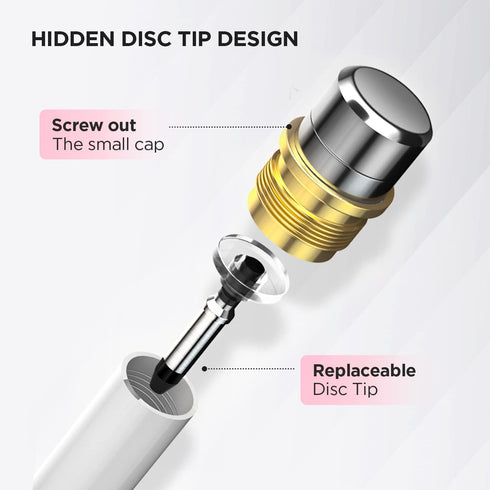 OASO 6/7/8/9/iPhone/Samsung A7/S7/Fire 7/8/10 Stylus Pen for Touch Screens, Disc Tip & Magnet Cap Styli Pencil