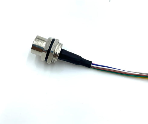 M12 8Pin Female Connector Cable, A Coded Straight Back Mount, 1M Waterproof Female Aviation Socket