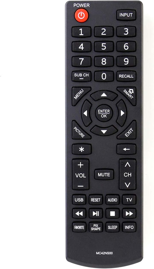MC42NS00 Replacement Remote Control for Sanyo TV Models DP24E14, FVD5044, FVF5044M, DP39D14, DP42D24, DP65E34