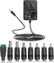 GGRD 12V 2A Power Supply AC Adapter Replacement with 8 Tips, Universal Regulated