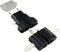 ROAD WARRIOR Universal Travel Plug Adapter Europe/UK/Australia/USA/India/China Compact Black