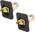 XMSJSIY D-type Speaker Box Terminal Binding Post Panel Mount 4mm Banana Plug Socket Connector for Amplifier Subwoofer