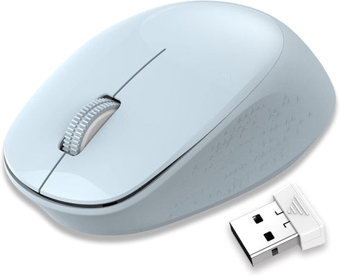 LeadsaiL Wireless Mouse for Laptop, 2.4GHz Silent USB Mouse, Slim Optical Mouse with