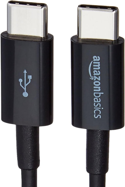 Amazon Basics USB-C to USB-C 2.0 Fast Charger Cable, 480Mbps Speed, USB-IF Certified for Apple iPhone 15, iPad, Samsung