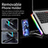 ICE COOREL Gaming Laptop Cooling Pad 15-17.3 Inch, Stand with 6 RGB Fans, Adjustable Height, LCD Screen, 2 USB Ports,