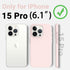 AOTESIER iPhone 15 Pro Case - Shockproof Liquid Silicone, Slim 6.1" Cover with Soft Anti-Scratch Lining - Chalk Pink