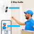 OOSSXX Dual Lens Security Cameras Outdoor System, Wireless WiFi PTZ Camera, 2-Way Audio, Color Night Vision