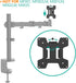 WALI 75 75 mm 100 100 mm 1 Pack, Mounting Plate by to by Only for Monitor Mounting System, Black