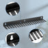 Sumnacon Wall Mountable Cable Hanger Organizer - 2 Pcs Steel Rack with 19 Cable Slots, Sturdy Black Cord Holder