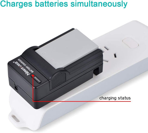 Newmowa EN-EL5 Replacement Battery (2-Pack) and Charger Kit for Nikon EN-EL5, Compatible with Coolpix P530, P520 & More