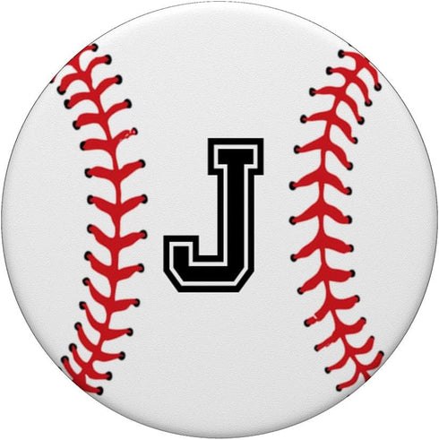 Baseball Player Letter J Initial PopSockets: Standard PopGrip | Baseball Gifts