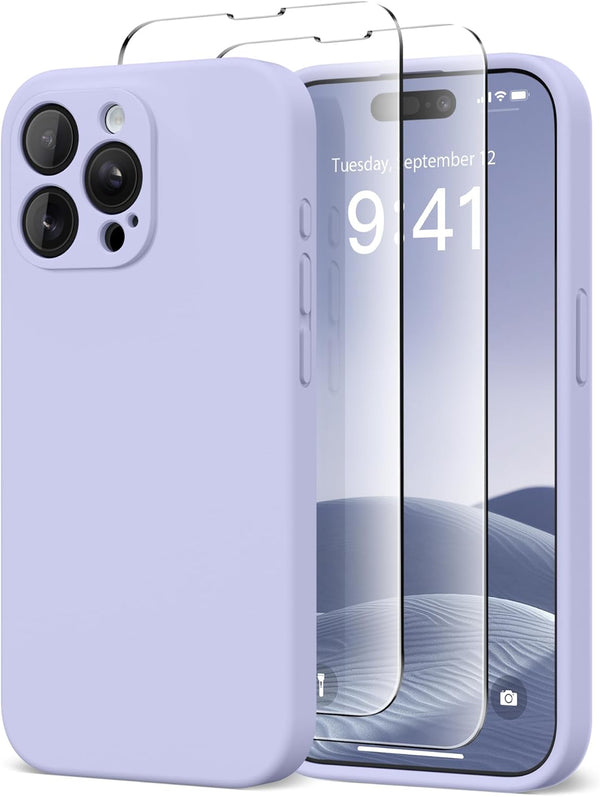 Magnetic Silicone Shockproof Case for iPhone 13 Pro, Compatible with MagSafe, Full Camera Protection with 2 Screen