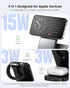 ESSAGER 3 in 1 Foldable Travel Wireless Charger, 15W Magnetic Charging Station for iPhone 16/15/14/13/12 Series, 20W