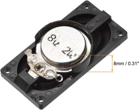 uxcell 2W 8 Ohm DIY Magnetic Speaker - 20mm X 40mm Square Shape Replacement Loudspeaker, 4pcs