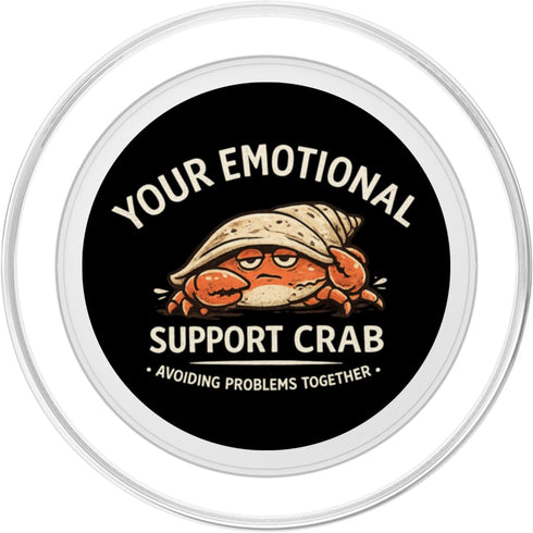 Feelin' Salty Crab Beach Ocean Waves Nature Tee Your Emotional Support Crab Avoiding Problems Together Funny PopSockets