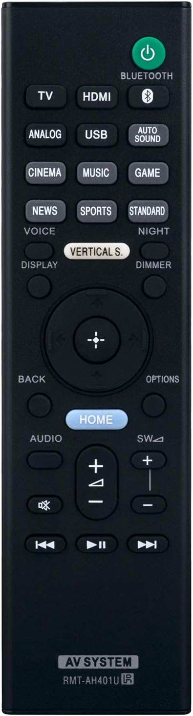 RMT-AH401U Replacement Remote Control for Sony Soundbar HT-X9000F, HTX9000F