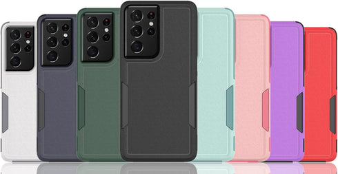 for Samsung Galaxy S24 Ultra Case: Heavy Duty Dual Layer Protective Shockproof Cell Phone Cover with Screen Protector -