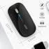 Uiosmuph LED Wireless Silent Mouse, G12 Slim Rechargeable, 2.4G Portable Optical Computer Mice with USB Receiver and