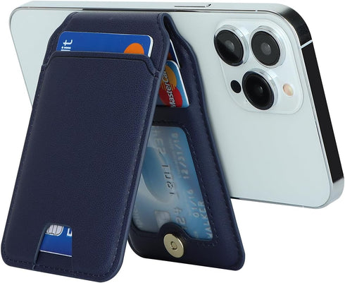 Cavor Magsafe Wallet for Apple Wallet, Magnetic Phone Magsafe Wallet for iPhone 15/14/13/12 Series, Blue