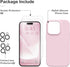GONEZ Hot Pink iPhone 14 Pro Max Case, Liquid Silicone, Magsafe Compatible + 2X Screen & Camera Lens Protectors.
