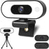 ToLuLu Webcam with Ring Light Microphone - Streaming Web Camera, 1080P Full HD