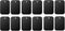 Mount Metal Plate (12 Pack) for Magnetic Car Mount Phone Holder with Full Adhesive - 12X Rectangular (Black)