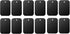 Mount Metal Plate (12 Pack) for Magnetic Car Mount Phone Holder with Full Adhesive - 12X Rectangular (Black)