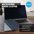 Premium Lens Screen Cleaning Cloth by Microfiber Wholesale | Black | 8”x8” | 10pk | Soft Microfiber Suede | Compact Size Reusable | No Lint Scratch-Free Durable | Lenses Screens iPads