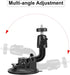 Heavy Duty Super F90mm Suction Cup with Adjustable Dual-Ball-Head Mount for GoPro, Dash Cam