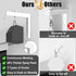 2-Be-Best 6 inch 84 lbs 38kg Universal Projector Screen Mount, Adjustable with More Hooks Projector Screen Wall Mount