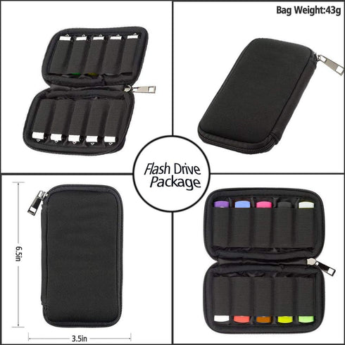 JBOS Flash Drive Case - USB Storage Bag for Electronic Accessories Organizer