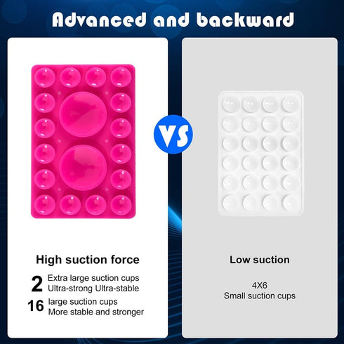 Silicone Suction Phone Holder Mount, Adhesive Phone Accessory for iPhone and Android, Hands-Free Mirror Shower Holder