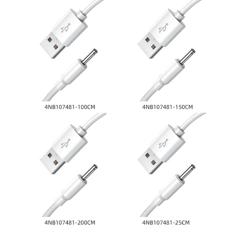 Kaeltsyn 3.5x1.35mm 5V Multi Purpose USB to Charging Cord Power Adapter Cable Line Multiple Length for Table Lamp