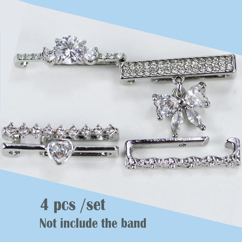 Watch Band Charms Decorative Rings Loops Compatible with Apple Silicone Watch Bands for Women 49mm 45mm 44mm 42mm 41mm