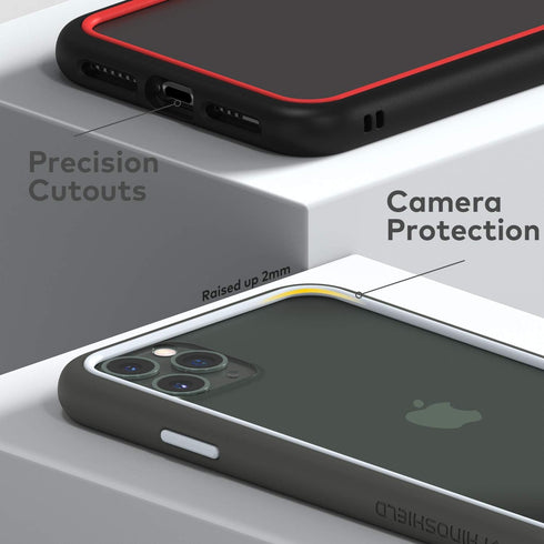 RhinoShield Bumper Case for iPhone 11 Pro Max, CrashGuard NX, Shock Absorbent Slim Design, Red, 3.5M Drop Protection