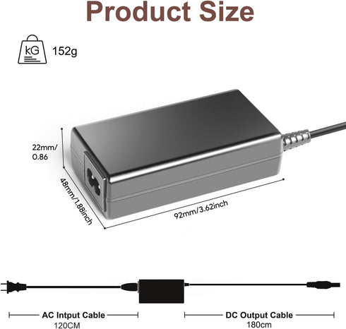 TAIFU 24V 5.1 Inches Dolby AC Adapter Charger Replacement for Ultima Atmos Home Theater Sound Bar for Smart TV Power