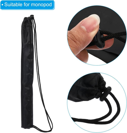 PATIKIL 21" Long Monopod Carrying Case Bag, Portable Nylon Carry Bag with Shoulder Strap for Camera Monopod, Black