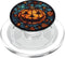 Halloween Pumpkin Stained Glass PopSockets PopGrip for MagSafe - Black Autumn Leaves