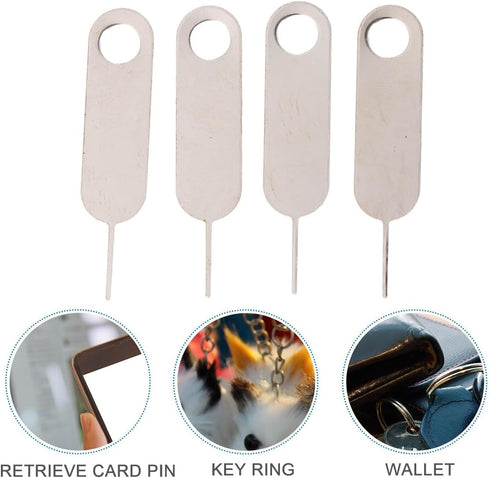 100pcs Set DOITOOL Universal Sim Pin Eject Tool Hard Steel Mobile Phone Sim Tray Remover for Smartphones and Tablets