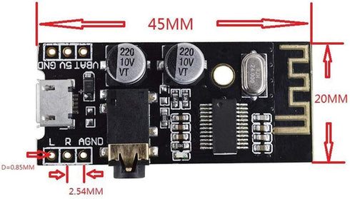 HiLetgo 3pcs M28 Wireless Bluetooth MP3 Audio Receiver Board, Bluetooth 4.2 Lossless Decoder, Wireless Stereo Sound