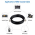 2FT 50 Ohm RG58 Coax Cable 2PCS BNC Male to Male Extension Coaxial Cable with Connectors
