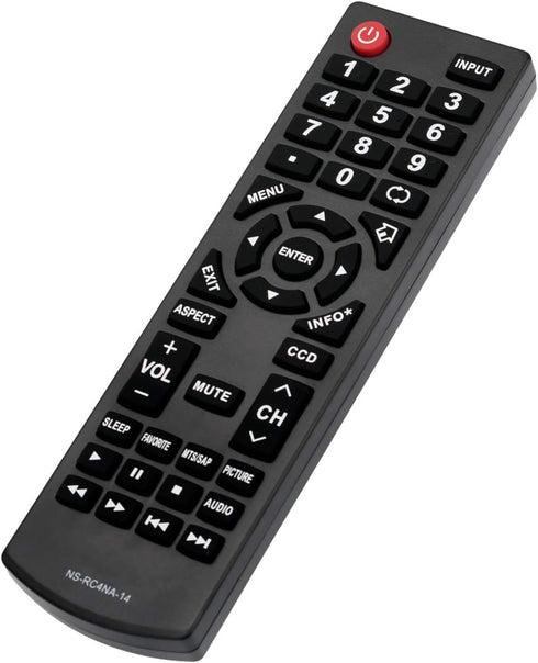 NS-RC4NA-14 Remote Control Replacement for Insignia LED LCD TV Models NS-19ED200NA14, NS-22E400NA14