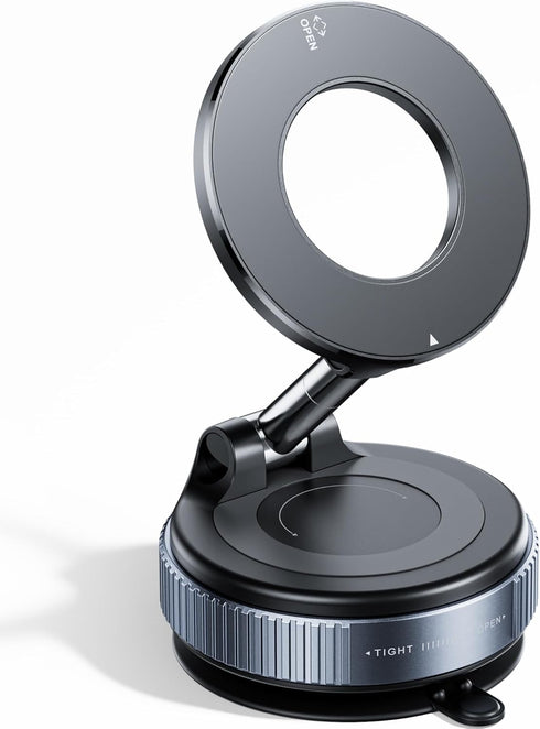 REOKILY 2026 Upgraded Vacuum Magnetic Car Phone Holder 360 Reinforced 96LBS Ultra Suction