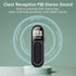 FM Radio, Rechargeable Portable Pocket Transistor Radio with Best Reception, LCD Digital Tuning, Black