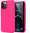 DEENAKIN iPhone 12 Pro Max Case with Screen Protector, Soft Silicone Gel Rubber Bumper Cover, Hot Pink
