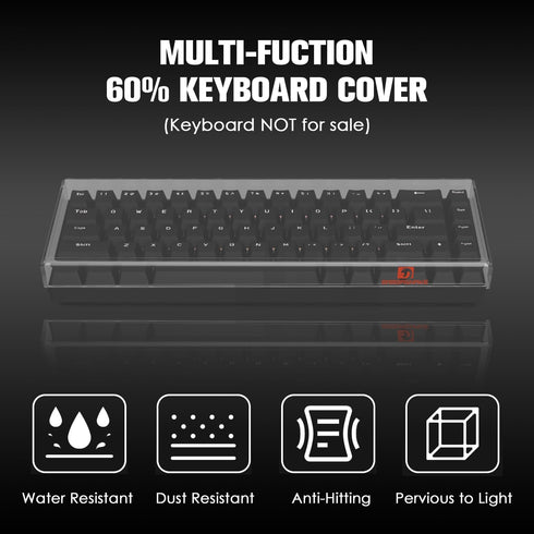 SELORSS Gaming Keyboard Dust Cover, Premium Clear Acrylic Cover for 60% Compact 68 Keys Keychron K6/Razer V3 Mini