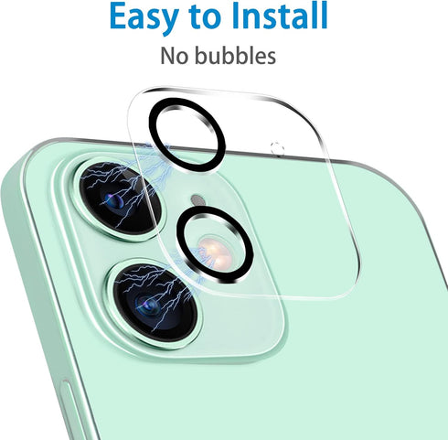 Ultra HD Camera Lens Protector for iPhone 11 & 12 Mini - 3 Pack, 9H Hardness, Anti-Scratch, Case Friendly, Easy Install.